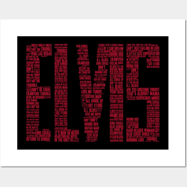 Elvis Word Art Wall Art by npgcole